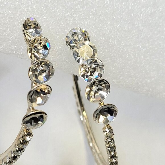Crystal Hoop Earrings - Picture 2 of 10